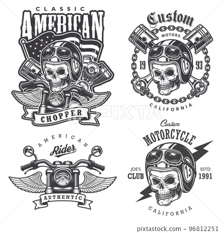 Set of Vintage motorcycle  t-shirt prints 96812251