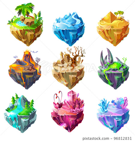 Isometric Game Islands Collection 96812831