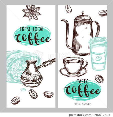 Coffee Packaging Banner Set 96812894