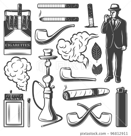 Vintage Smoking Elements Collection Vintage Smoking Elements Collection 96812911