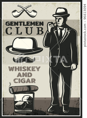 Vintage British Gentleman Poster Vintage British Gentleman Poster 96813094