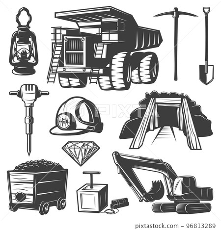 Mining Industry Elements Set 96813289