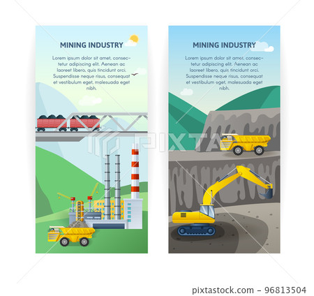 Mining Industry Banners Set Mining Industry Banners Set 96813504