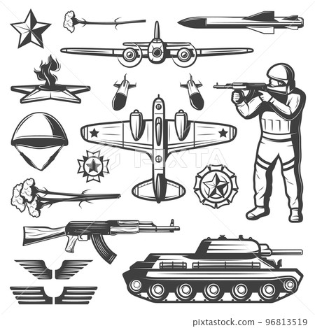 Vintage Military Elements Collection 96813519