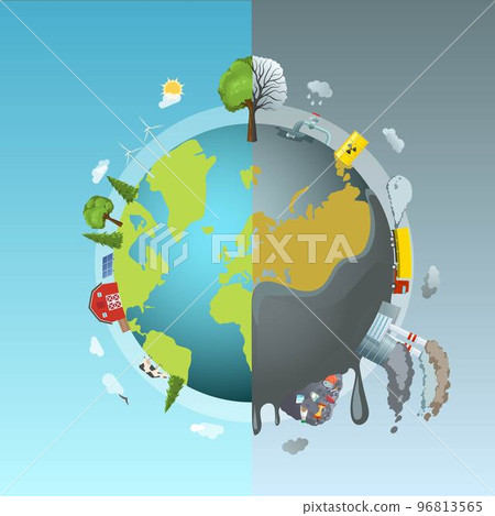 Environmental Pollution Round Concept Environmental Pollution Round Concept 96813565