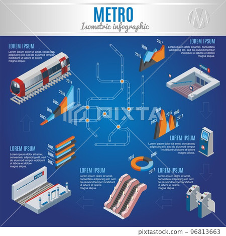 Isometric Metro Infographic Concept 96813663