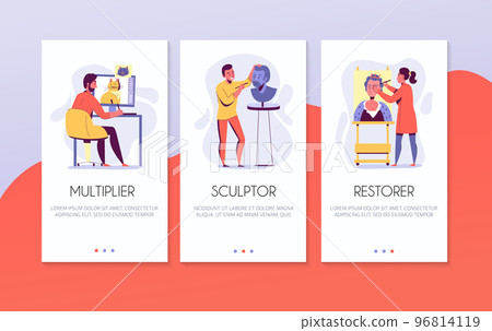 Creative Professions Vertical Banners Set Creative Professions Vertical Banners Set 96814119