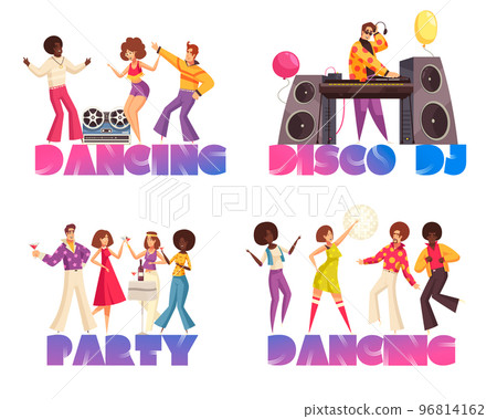 Disco Party Concept Icons Set Disco Party Concept Icons Set 96814162