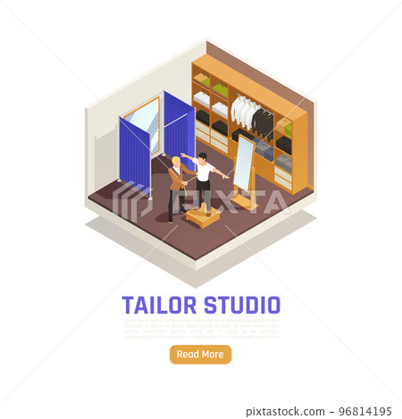 Tailor Studio Isometric Composition Tailor Studio Isometric Composition 96814195