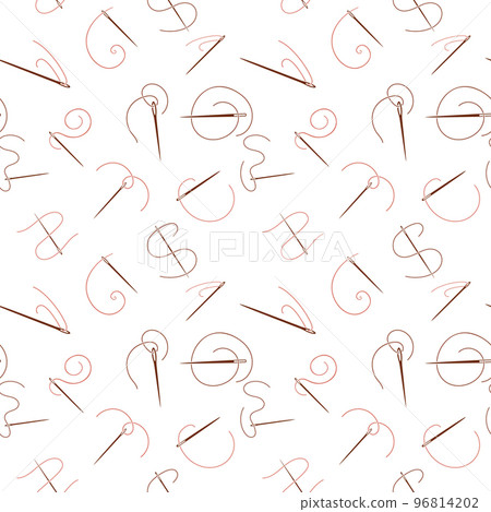 Vector Sewing Needle background - Tailoring and Handicraft seamless pattern Vector Sewing Needle background - Tailoring and Handicraft seamless pattern 96814202