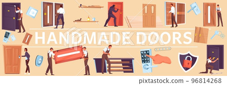 Door Seamless Pattern Door Seamless Pattern 96814268