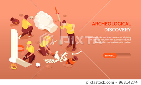Archeological Discovery Horizontal Banner Archeological Discovery Horizontal Banner 96814274
