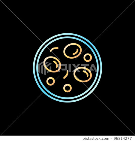 Helminth Eggs in Petri Dish vector outline concept colorful icon 96814277