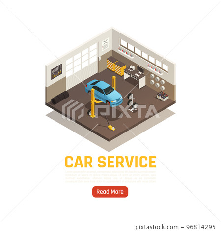 Car Service Isometric Composition Car Service Isometric Composition 96814295