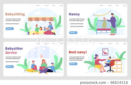 Babysitter Horizontal Banners Set Babysitter Horizontal Banners Set 96814318