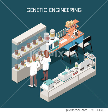 Genetics Isometric Concept Genetics Isometric Concept 96814319