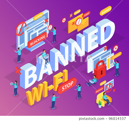 Internet Blocking Isometric Composition 96814337