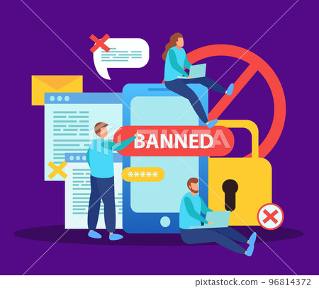 Internet Users Blocking Composition 96814372