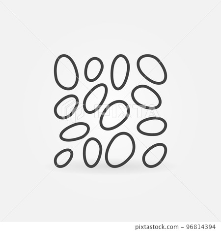 Helminth Eggs vector Parasitic Worms concept line icon or symbol 96814394