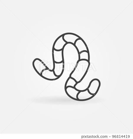Worm vector thin line concept Earthworm icon or sign 96814419