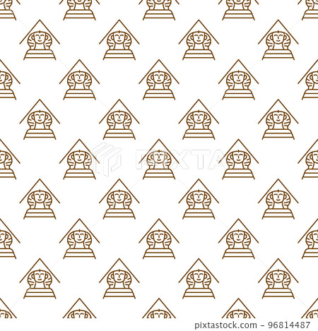 Egyptian Sphinx vector geometric concept minimal line seamless pattern Egyptian Sphinx vector geometric concept minimal line seamless pattern 96814487