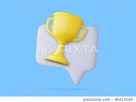 3d celebrate winners with golden cup, 96814584