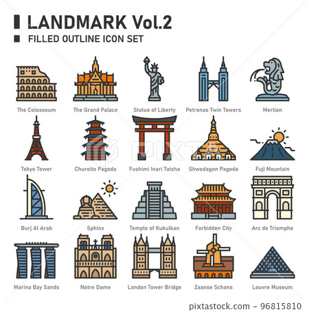 Landmark iconset Landmark iconset 96815810