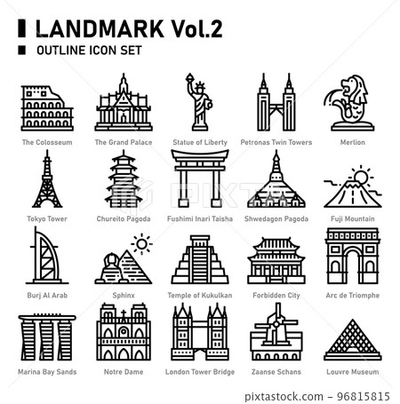 Landmark iconset 96815815