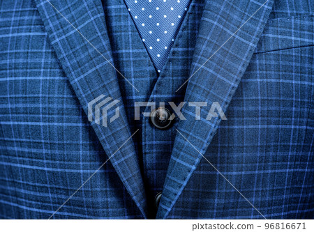 checkered male suit jacket classic style, closeup, male fashion checkered male suit jacket classic style, closeup, male fashion 96816671