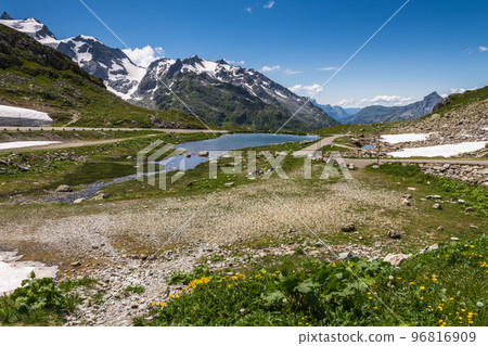 Summit of Susten Pass in the Swiss Alps, Gadmen, Canton of Bern, Switzerland Summit of Susten Pass in the Swiss Alps, Gadmen, Canton of Bern, Switzerland 96816909