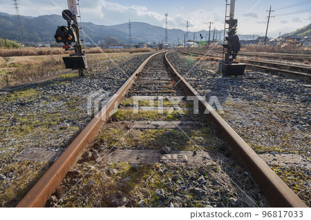 Track Mine City, Yamaguchi Prefecture Mine Line Discontinued Line Melancholy Nostalgia JR West Journey Single Track Track Mine City, Yamaguchi Prefecture Mine Line Discontinued Line Melancholy Nostalgia JR West Journey Single Track 96817033