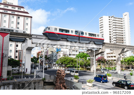 Okinawa City Monorail Makishi Station in Naha, Okinawa 96817209