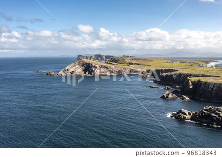 The cliffs and sea stacks on Tory Island, County Donegal, Ireland 96818343