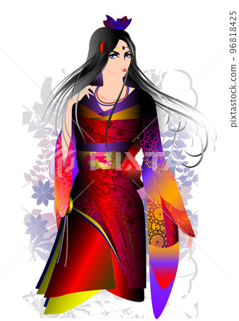 婦女,和服,連衣裙,時尚 婦女,和服,連衣裙,時尚 96818425