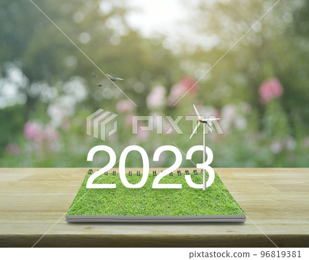 Happy new year 2023 ecological cover concept Happy new year 2023 ecological cover concept 96819381