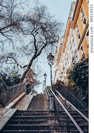 Paris Montmartre hill winter view 96819453