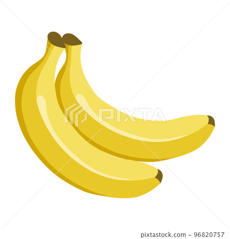 Colorful yellow bananas on a white background. Fruit background, print, vector 96820757