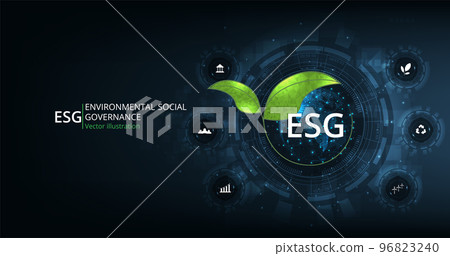 (ESG)Environmental Social and Governance concept. 96823240
