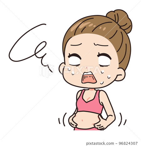 一個胖女人的插圖 96824307