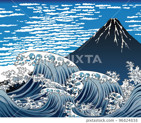 藍色晴朗的天氣和海浪 藍色晴朗的天氣和海浪 96824838