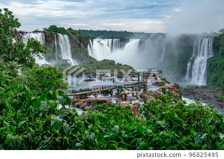 Iguazu Falls on the border of Brazil and Argentina in South America 96825495