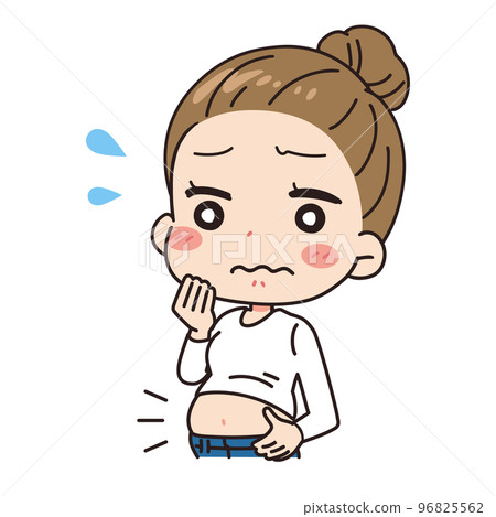 Illustration of a fat woman 96825562