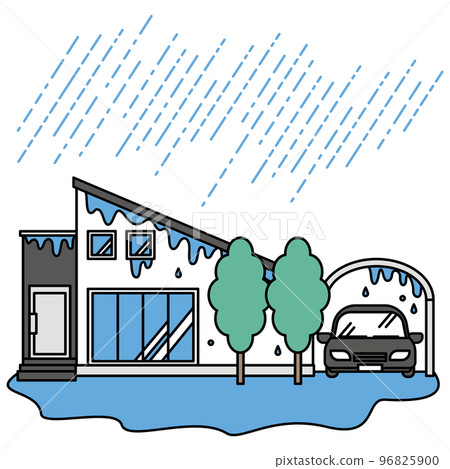 因大雨而漏水的房子 96825900