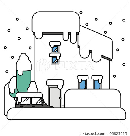Homes and cars damaged by heavy snowfall Homes and cars damaged by heavy snowfall 96825915