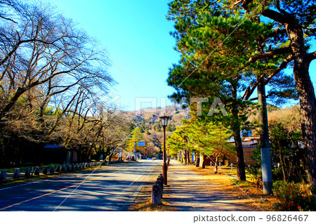 [埼玉]冬天的長瀞，接近寶登山和藍天 96826467