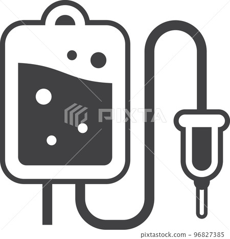 saline bag for hospital illustration in minimal style saline bag for hospital illustration in minimal style 96827385