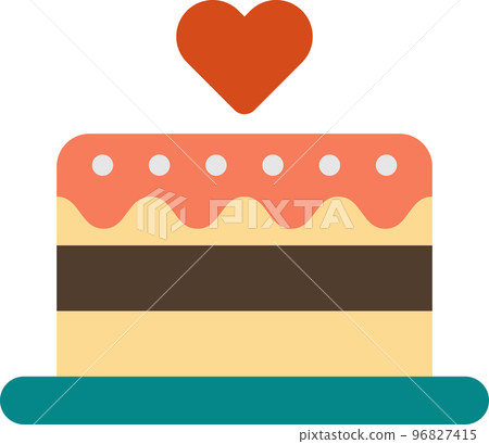 wedding cake illustration in minimal style wedding cake illustration in minimal style 96827415