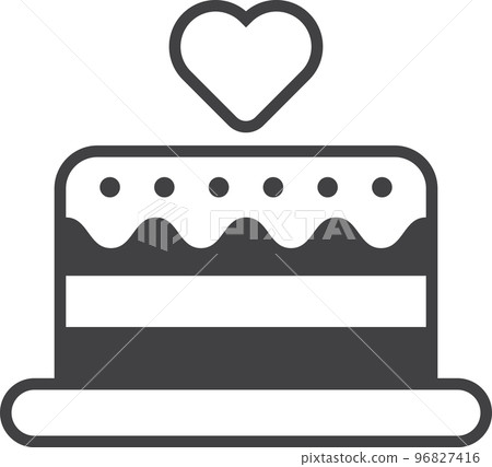 wedding cake illustration in minimal style wedding cake illustration in minimal style 96827416