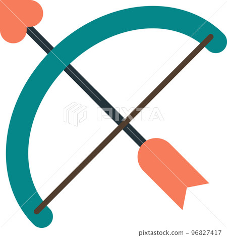 arrow with heart illustration in minimal style arrow with heart illustration in minimal style 96827417