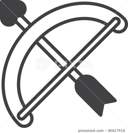 arrow with heart illustration in minimal style arrow with heart illustration in minimal style 96827418